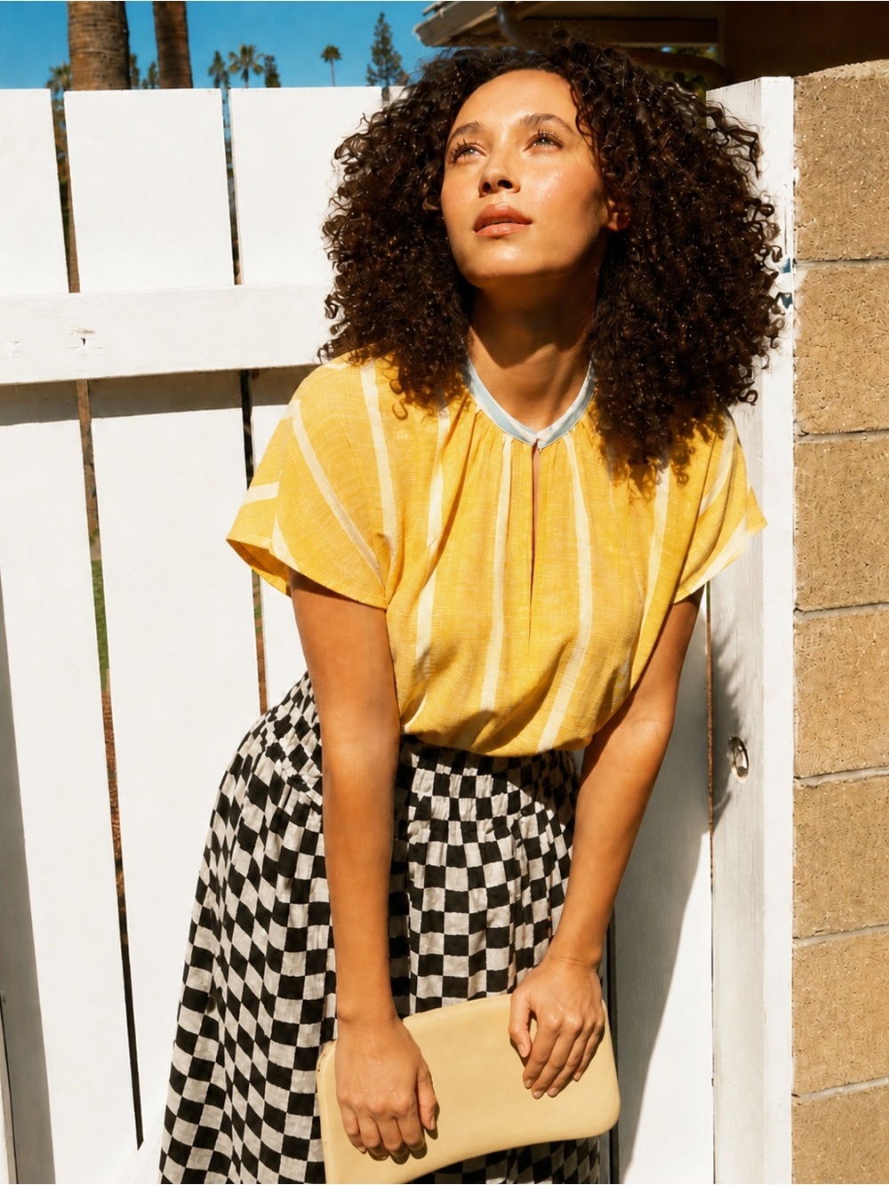 Ace & Jig Voyage Top Sundial Yellow Striped
Cotton Small